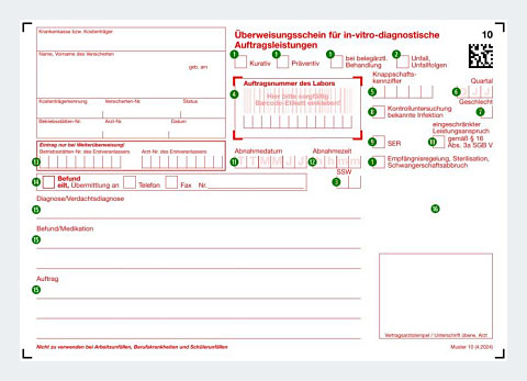 Überweisungsschein Muster 10